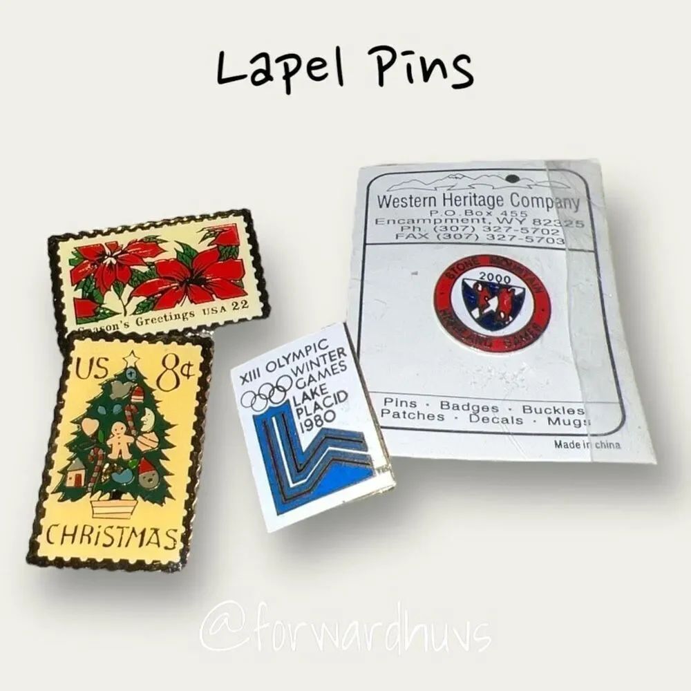 Lot of Pins | 4 Various Pins | Collectable Pins | USPS Stamp Pins